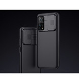 Nillkin Funda Xiaomi Mi 10T CamShield con control deslizante de cámara - Funda a prueba de golpes Cas TPU Negro