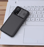 Nillkin Custodia CamShield per Xiaomi Mi 10T con cursore per fotocamera - Custodia antiurto Custodia in TPU nera