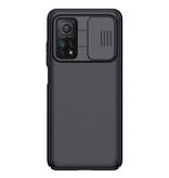 Nillkin Xiaomi Mi 10T Pro CamShield Hoesje  met Camera Slider - Shockproof Case Cover Cas TPU Zwart