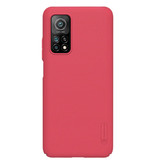 Nillkin Coque Xiaomi Mi 10T Lite Frosted Shield - Coque Antichoc Coer Cas Rouge