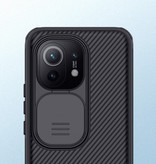 Nillkin Etui Xiaomi Mi 11 CamShield Pro z suwakiem aparatu - odporne na wstrząsy etui Cas TPU w kolorze czarnym