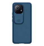 Nillkin Xiaomi Mi 11 CamShield Pro Case with Camera Slider - Shockproof Case Cover Cas TPU Blue