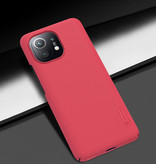 Nillkin Carcasa Frosted Shield para Xiaomi Mi 11 - Carcasa a prueba de golpes Cas Red