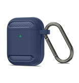 Pepmune Shockproof Case for AirPods 1/2 with Carabiner - AirPod Case Cover Skin - Blue