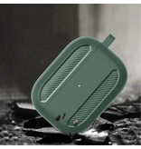 Pepmune Shockproof Hoesje voor AirPods 1 / 2 met Karabijnhaak - AirPod Case Cover Skin - Groen