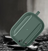 Pepmune Shockproof Hoesje voor AirPods Pro  met Karabijnhaak - AirPod Case Cover Skin - Zwart