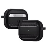 Pepmune Shockproof Case for AirPods Pro with Carabiner - AirPod Case Cover Skin - Black