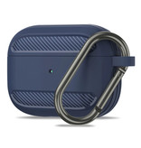 Pepmune Étui antichoc pour AirPods Pro avec mousqueton - Peau de couverture pour AirPod - Bleu