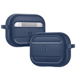 Pepmune Étui antichoc pour AirPods Pro avec mousqueton - Peau de couverture pour AirPod - Bleu