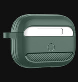 Pepmune Custodia antiurto per AirPods Pro con moschettone - Custodia per AirPod Cover Skin - Verde