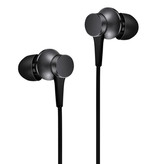 Xiaomi Mi Piston Earbuds with Mic and Controls - 3.5mm AUX Earpieces Wired Earphones Earphones Black