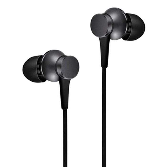 Mi Piston Oordopjes met Microfoon en Controls - 3.5mm AUX Oortjes Wired Earphones Oortelefoon Zwart