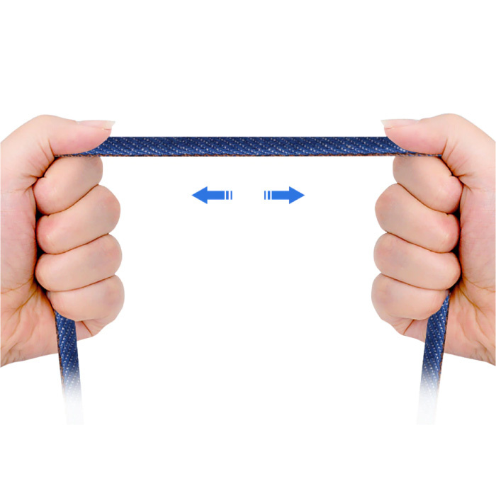 OLAF Câble de charge USB-C 90 ° - 2 mètres - Câble de données de chargeur en nylon tressé Android noir