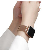 Stuff Certified® Luxe Bandje voor iWatch 38mm / 40mm - Metalen Armband Polsband Roestvrij Staal Mesh Horlogeband Zwart