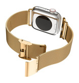 Stuff Certified® Cinturino di lusso per iWatch 38 mm / 40 mm - Cinturino in metallo Cinturino in acciaio inossidabile Cinturino in maglia oro