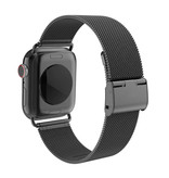 Stuff Certified® Luxury Strap for iWatch 42mm / 44mm - Metal Bracelet Wristband Stainless Steel Mesh Watchband Black