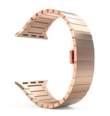 Stuff Certified® Cinturino in metallo per iWatch 44mm - Cinturino in acciaio inossidabile Cinturino per cinturino in oro rosa