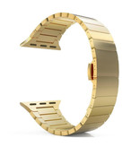 Stuff Certified® Bracelet en métal pour iWatch 38 mm - Bracelet Bracelet en acier inoxydable Bracelet en or