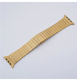 Stuff Certified® Bracelet en métal pour iWatch 38 mm - Bracelet Bracelet en acier inoxydable Bracelet en or