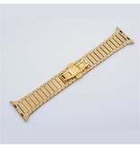 Stuff Certified® Metal Strap for iWatch 40mm - Bracelet Wristband Stainless Steel Watchband Gold