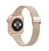 HZCXMU Milanese Mesh Armband für iWatch 44mm - Luxus Metall Armband Armband Edelstahl Armband Gold