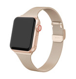 HZCXMU Milanese Mesh Strap for iWatch 40mm - Luxury Metal Bracelet Wristband Stainless Steel Watchband Gold