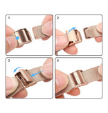 HZCXMU Bracelet en maille milanaise pour iWatch 38 mm - Bracelet de luxe en métal Bracelet en acier inoxydable Bracelet en or rose