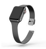 HZCXMU Milanese Mesh Strap for iWatch 44mm - Luxury Metal Bracelet Wristband Stainless Steel Watchband Black