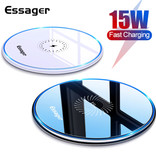 Essager 15W Qi Universal Wireless Charger - 2A Fast Charging Wireless Charging Pad Black