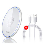 Essager Caricabatterie wireless universale Qi da 15 W - Tappetino di ricarica wireless a ricarica rapida da 2 A bianco