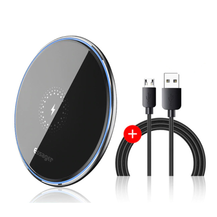 10W Qi Universal Wireless-Ladegerät - 2A Wireless Charging Charging Pad Schwarz