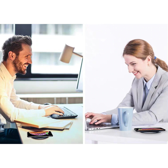 Essager Cargador inalámbrico universal Qi de 10 W - Base de carga inalámbrica de carga rápida 2A Blanco