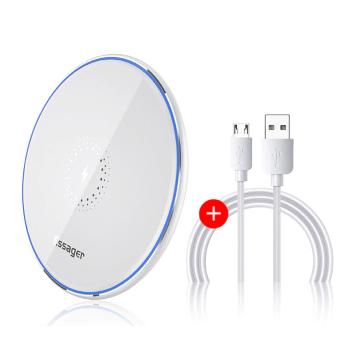 10W Qi Universal Wireless Charger - 2A Wireless Charging Charging Pad weiß