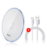 Essager Caricabatterie wireless universale Qi da 10 W - Tappetino di ricarica wireless a ricarica rapida da 2 A bianco