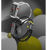 Baseus Sport Bandje voor iWatch 42mm / 44mm - Katoenen Armband Polsband Horlogeband Zwart