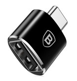 Baseus Convertisseur adaptateur Type C vers USB - USB Femelle / USB-C Mâle - Charge Rapide 2.4A et Transfert de Données