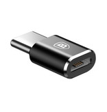 Baseus Convertidor Adaptador Tipo C a Micro-USB - Micro-USB Hembra / USB-C Macho - Carga Rápida de 2.4A y Transferencia de Datos