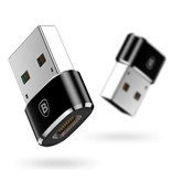 Baseus Convertitore adattatore da USB a tipo C - USB-C femmina / USB maschio - Ricarica rapida e trasferimento dati da 2,4 A