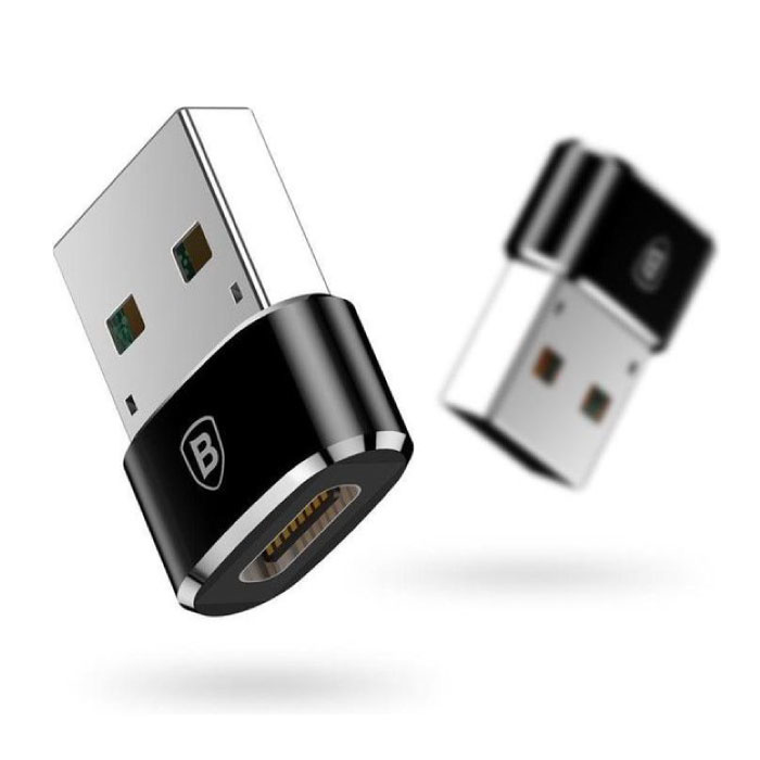 Convertitore adattatore da USB a tipo C - USB-C femmina / USB maschio - Ricarica rapida e trasferimento dati da 2,4 A