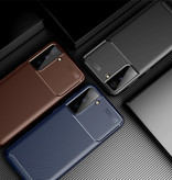 Stuff Certified® Funda Samsung Galaxy S21 - Funda a prueba de golpes Funda de caucho de silicona Negro