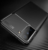 Stuff Certified® Funda Samsung Galaxy S21 Plus - Funda a prueba de golpes Funda de silicona negra