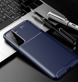 Stuff Certified® Etui Samsung Galaxy S21 Ultra - odporne na wstrząsy etui z gumy silikonowej w kolorze niebieskim