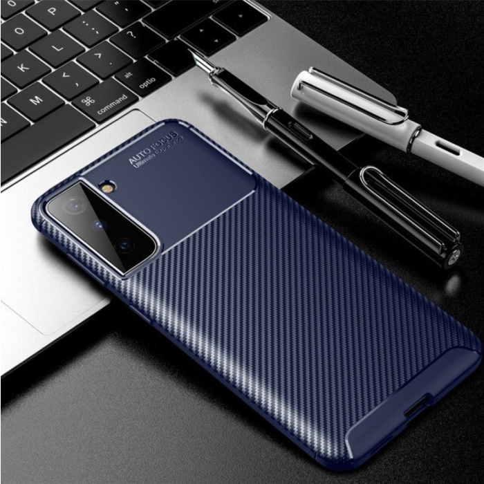 Custodia per Samsung Galaxy S21 Plus - Custodia antiurto Cover in gomma siliconica blu