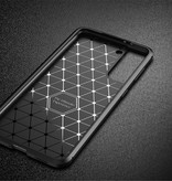 Stuff Certified® Samsung Galaxy S21 Hoesje - Shockproof Case Siliconen Rubber Cover Bruin