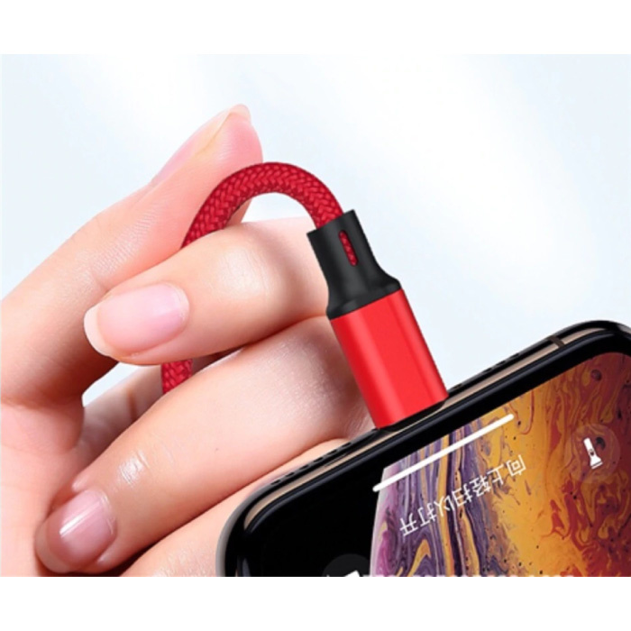 URVNS Gekräuseltes USB-C-Ladekabel - 5A Spiralfeder-Datenkabel 1,5 m Ladekabel rot