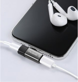 Mcdodo iPhone Lightning Charger & AUX Splitter - Kopfhörer Audio Splitter Adapter Schwarz