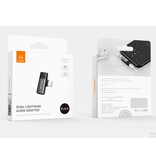 Mcdodo iPhone Lightning Charger & AUX Splitter - Kopfhörer Audio Splitter Adapter Schwarz