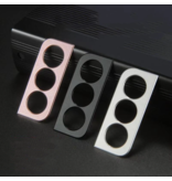 Stuff Certified® Cache-objectif en métal pour appareil photo Samsung Galaxy S21 - Protection antichoc Or rose