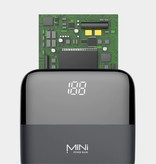 Caseier Dual 2x USB Port Mini Powerbank 10,000mAh - Pantalla LED Cargador de batería de emergencia externo Cargador de batería Negro