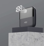 Caseier Dual 2x USB Port Mini Powerbank 10,000mAh - Pantalla LED Cargador de batería de emergencia externo Cargador de batería Blanco